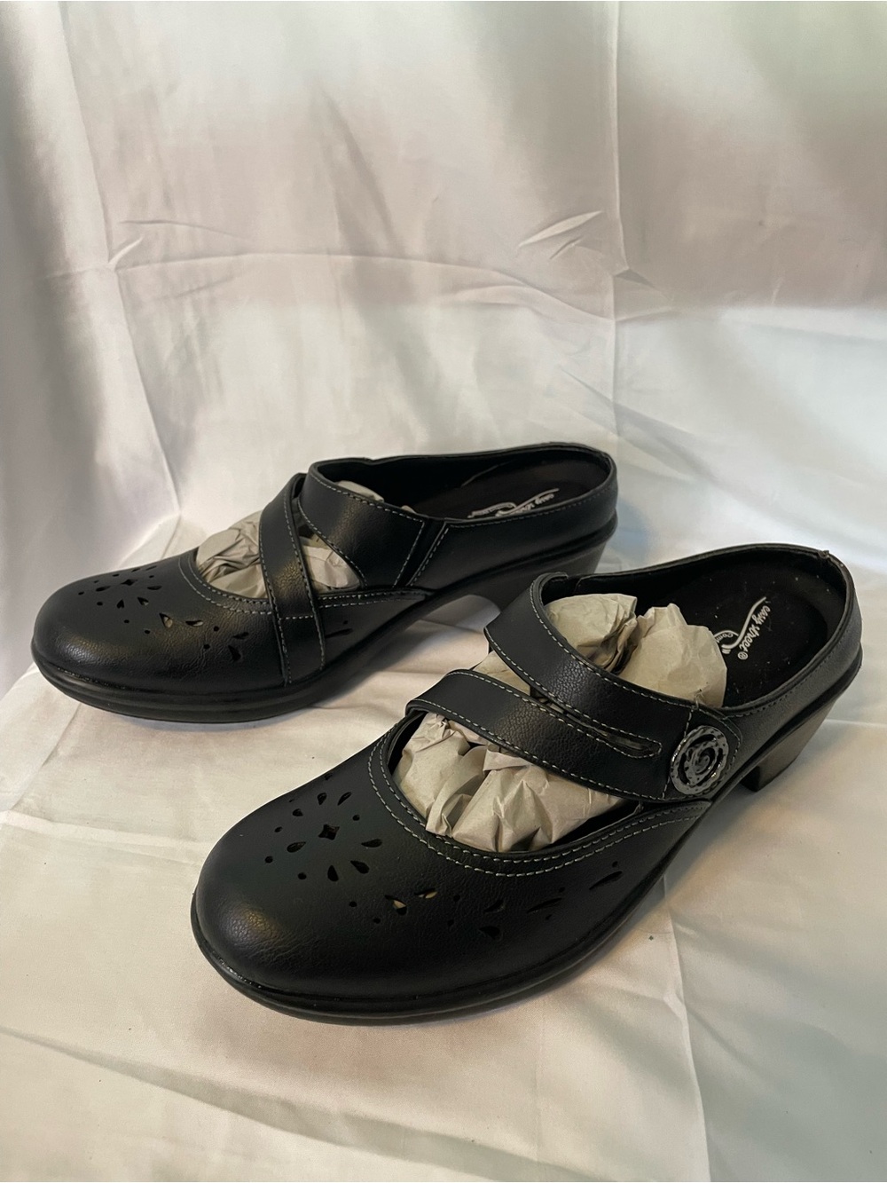 Easy street Black Mary Jane Clogs